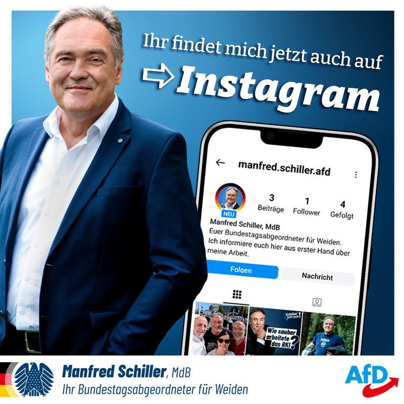 Folgt mir auch auf Instagram: https://www.instagram.com/manfred.schiller.afd