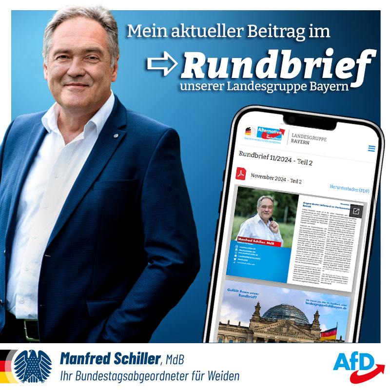 Rundbrief der AfD-Landesgruppe Bayern im Deutschen Bundestag