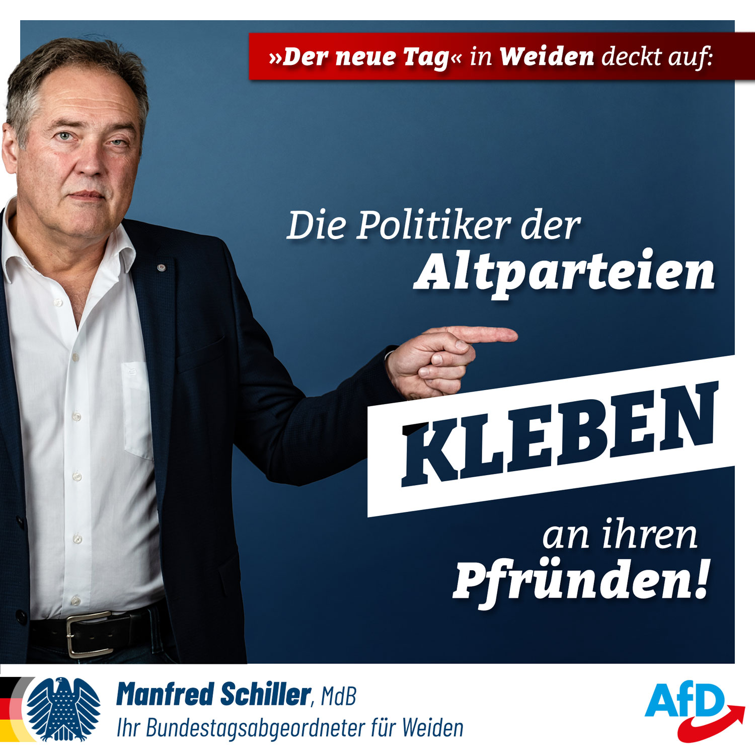 "Der neue Tag" in Weiden deckt auf: Politiker der Altparteien kleben an ihren Pfründen!