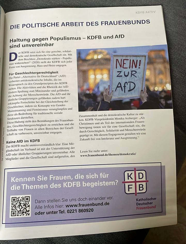 Kirchen und christliche Verbände gegen die AfD