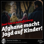 Afghane macht Jagd auf Kinder in Aschaffenburg!