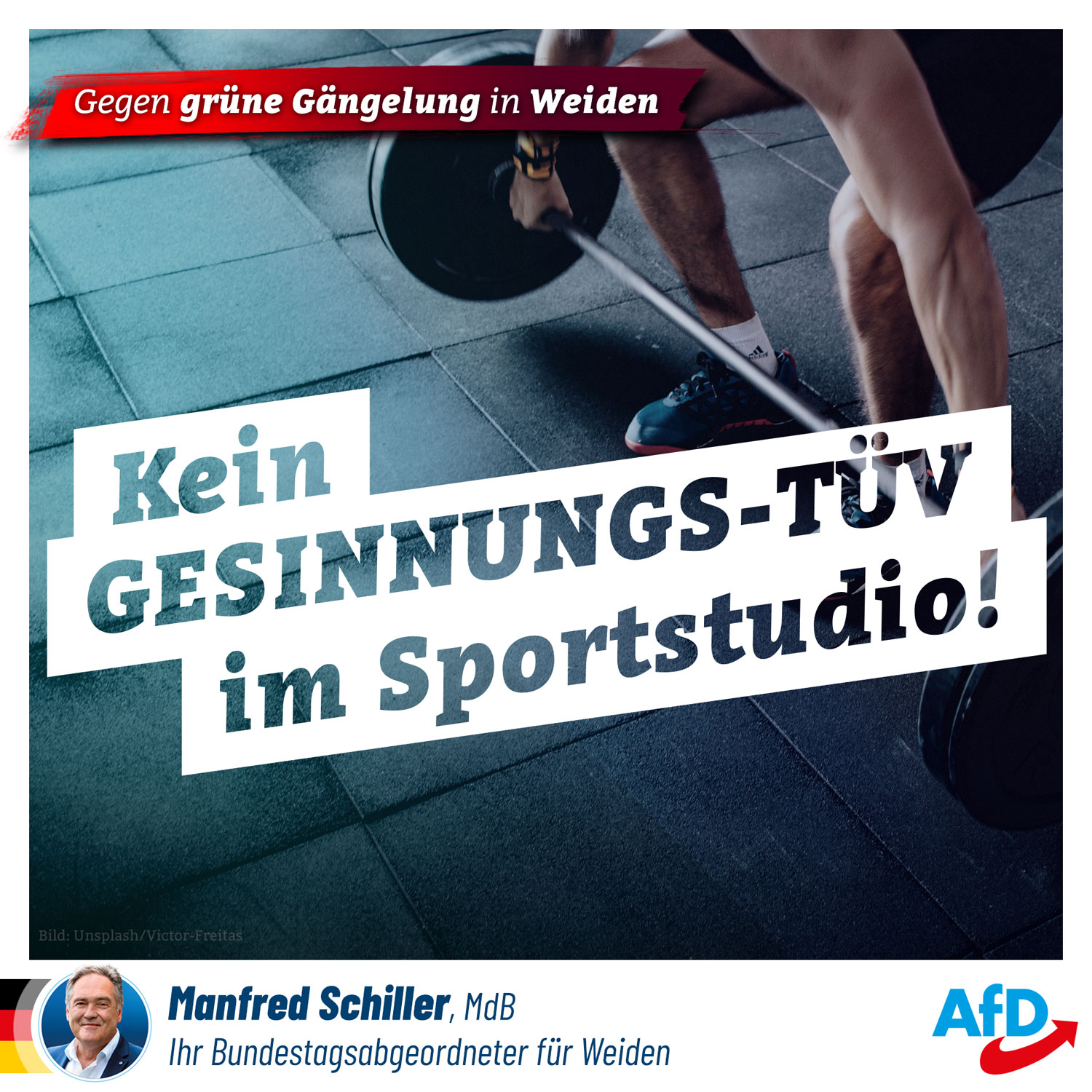 Gegen Gesinnungs-TÜV und grüne Gängelung im Sportstudio!