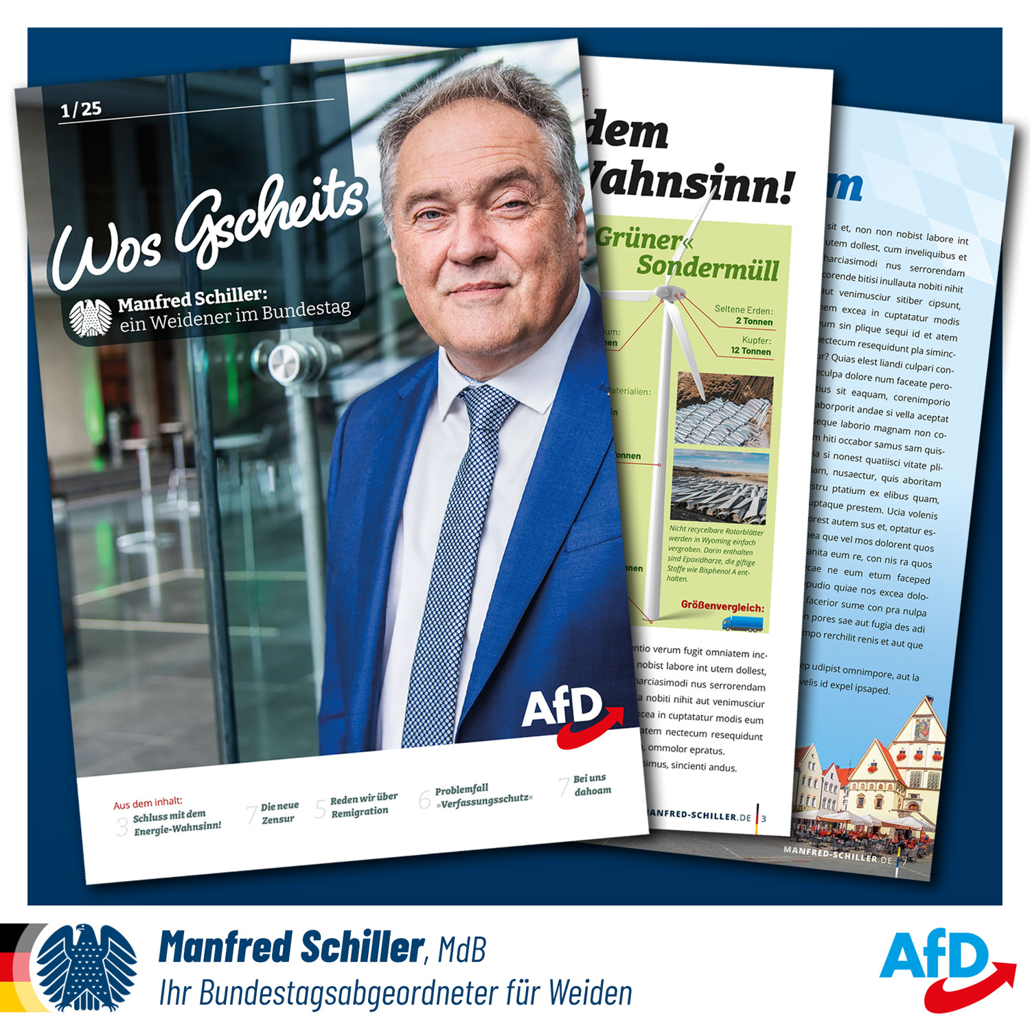 Wos gscheits - Manfred Schiller, MdB, Abgeordnetenmagazin