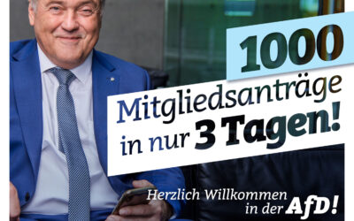 1000 Mitgliedsanträge
