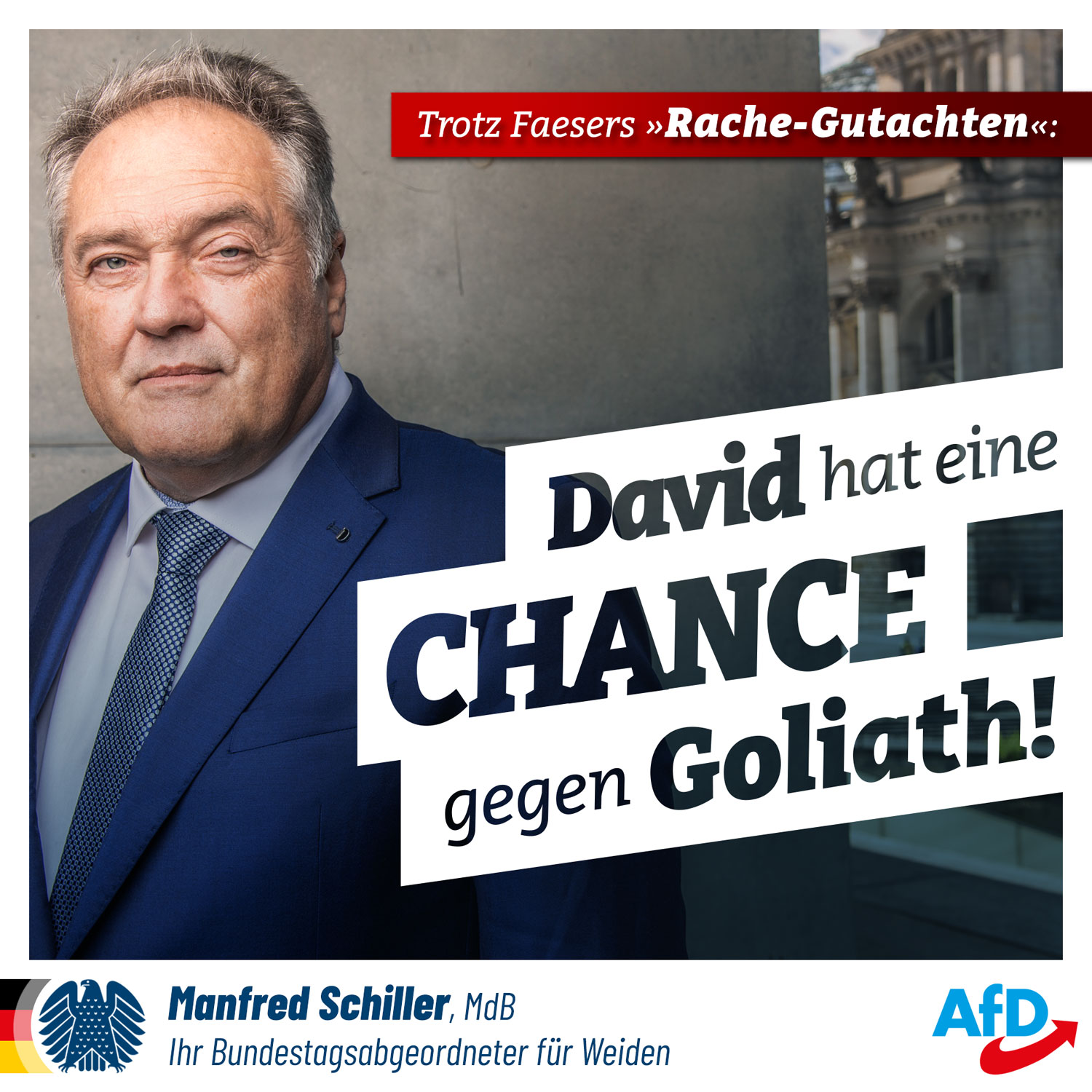 David hat eine Chance gegen Goliath
