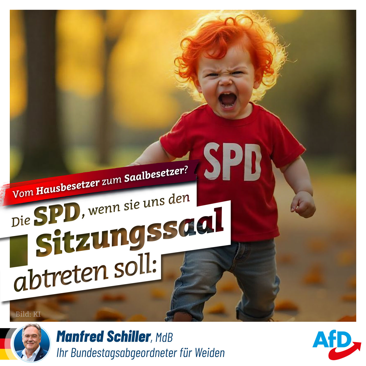 Vom Hausbesetzer zum Saalbesetzer? SPD will Sitzungssaal nicht abtreten.
