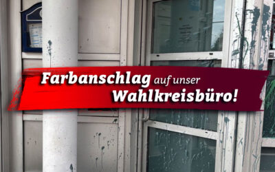 Farbanschlag auf unser Büro