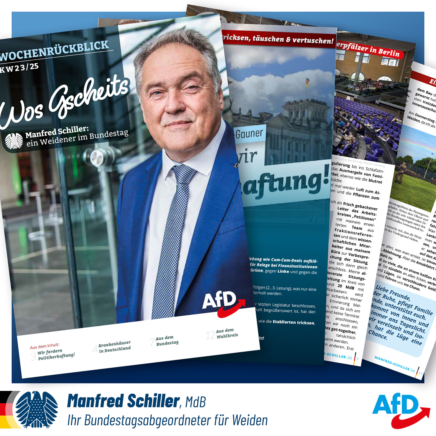 Wos Gscheits Abgeordnetenmagazin von Manfred Schiller MdB