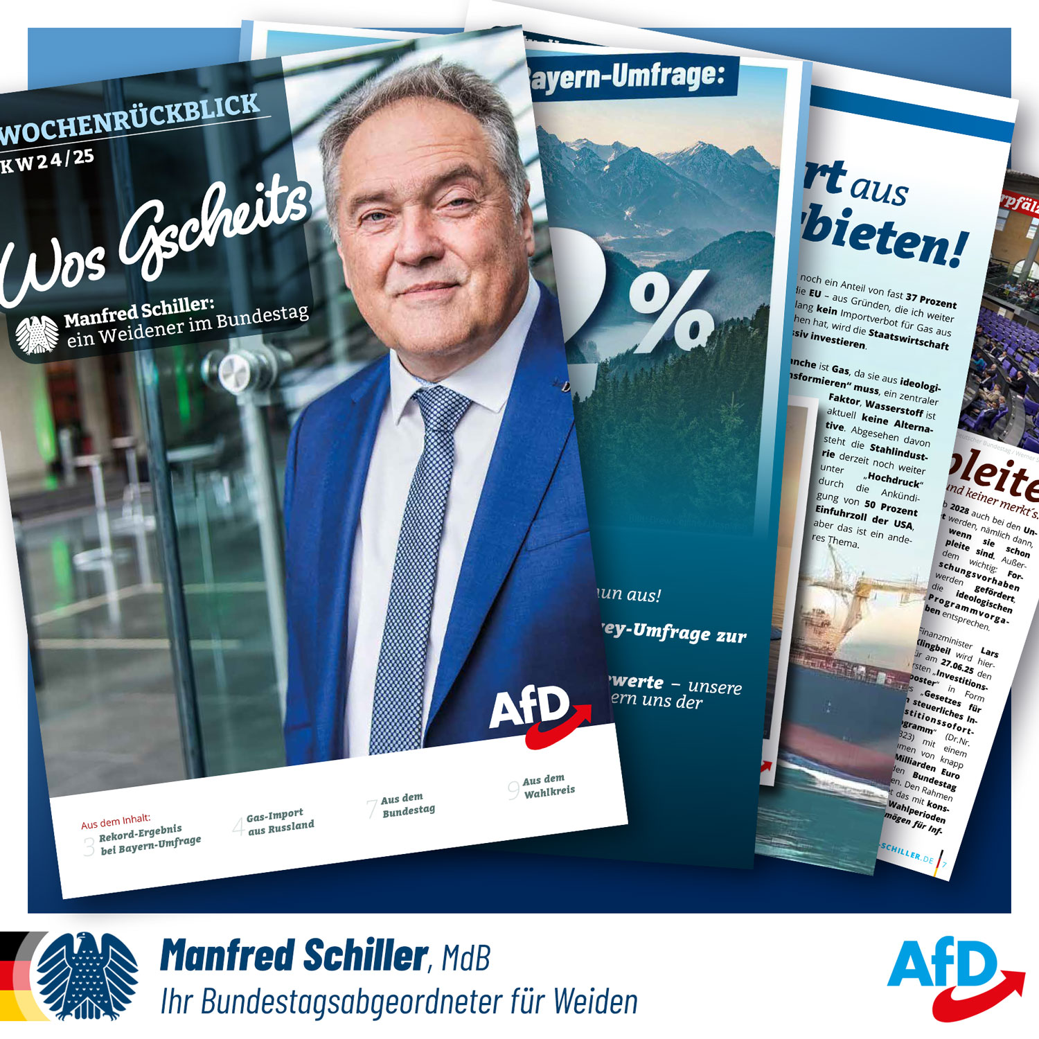 Wos Gscheits - das Abgeordnetenmagazin von Manfred Schiller MdB, Ausgabe Kalenderwoche 24 - 2025