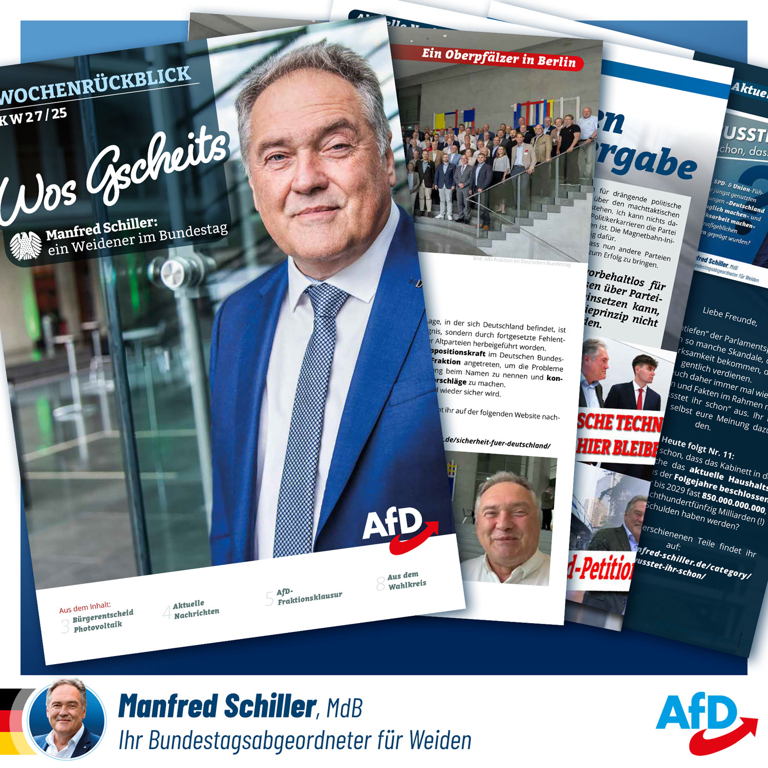 Wos Gscheits - das Abgeordnetenmagazin von Manfred Schiller MdB