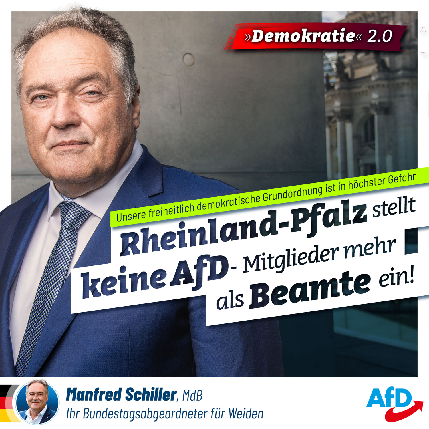 Rheinland-Pfalz stellt keine AfD-Mitglieder mehr als Beamte ein!