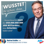 Deutschland wird bis 2029 achthundertfünfzig Milliarden neue Schulden haben!