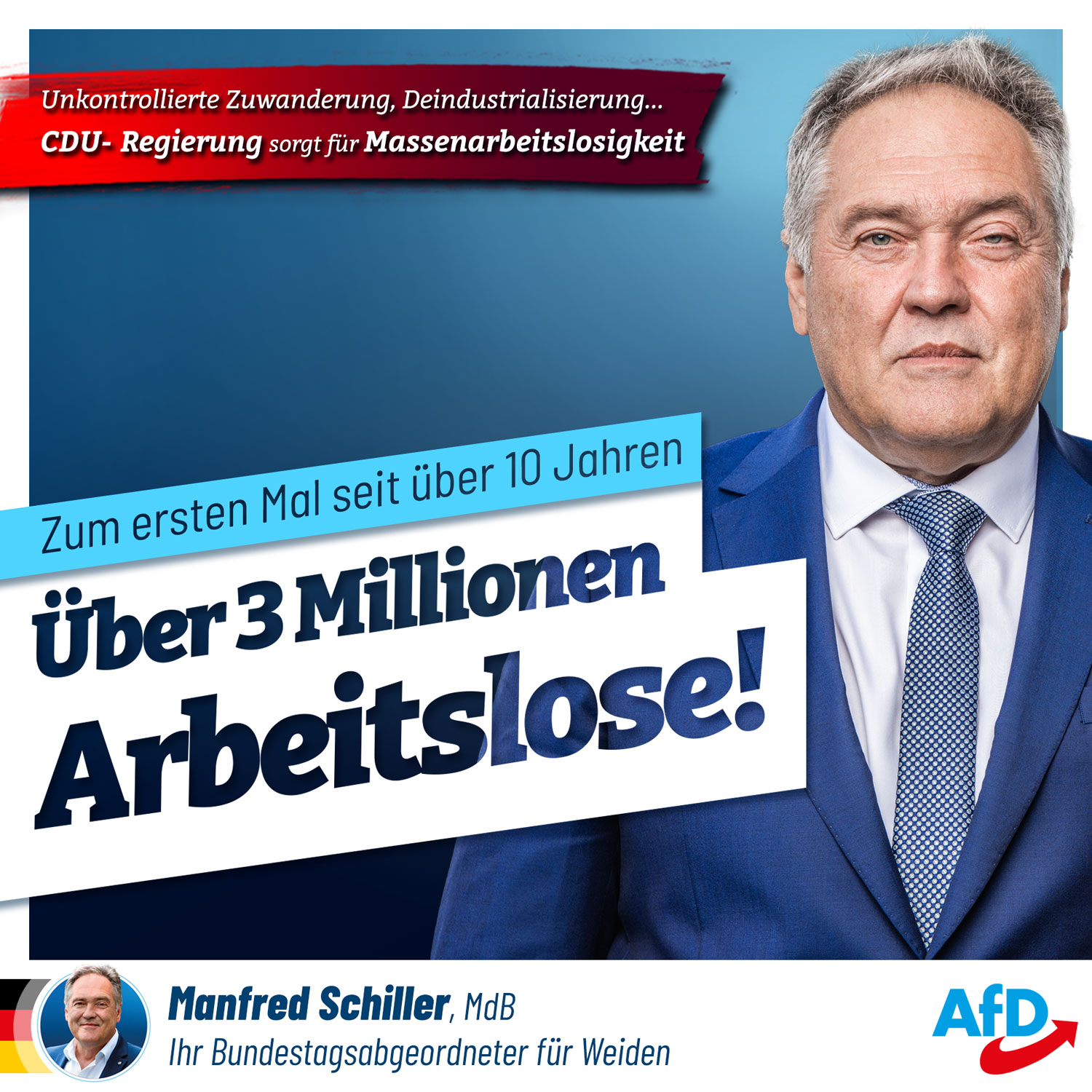 Zum ersten Mal seit über 10 Jahren über 3 Millionen Arbeitslose!