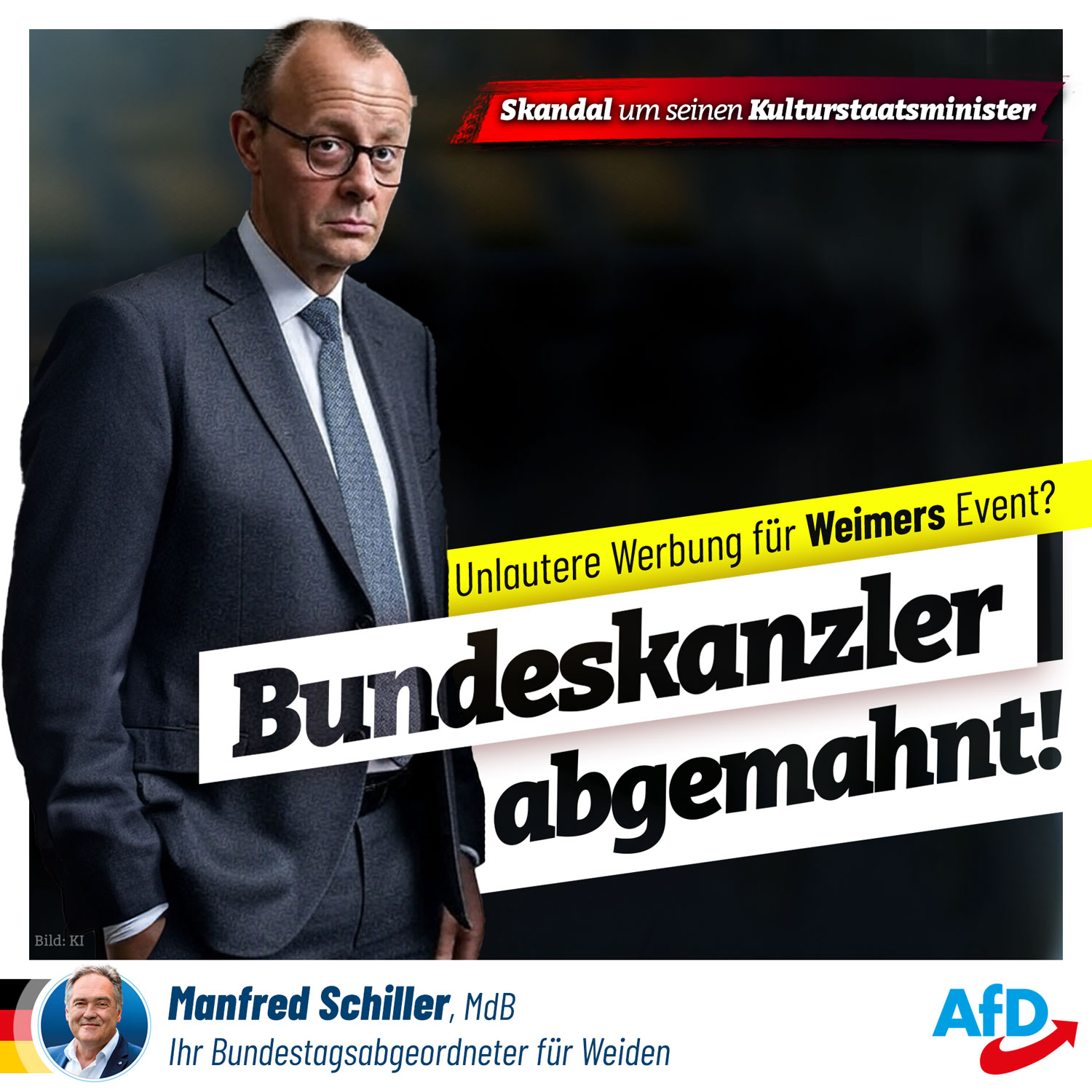Skandal um Weimer erreicht Friedrich Merz!