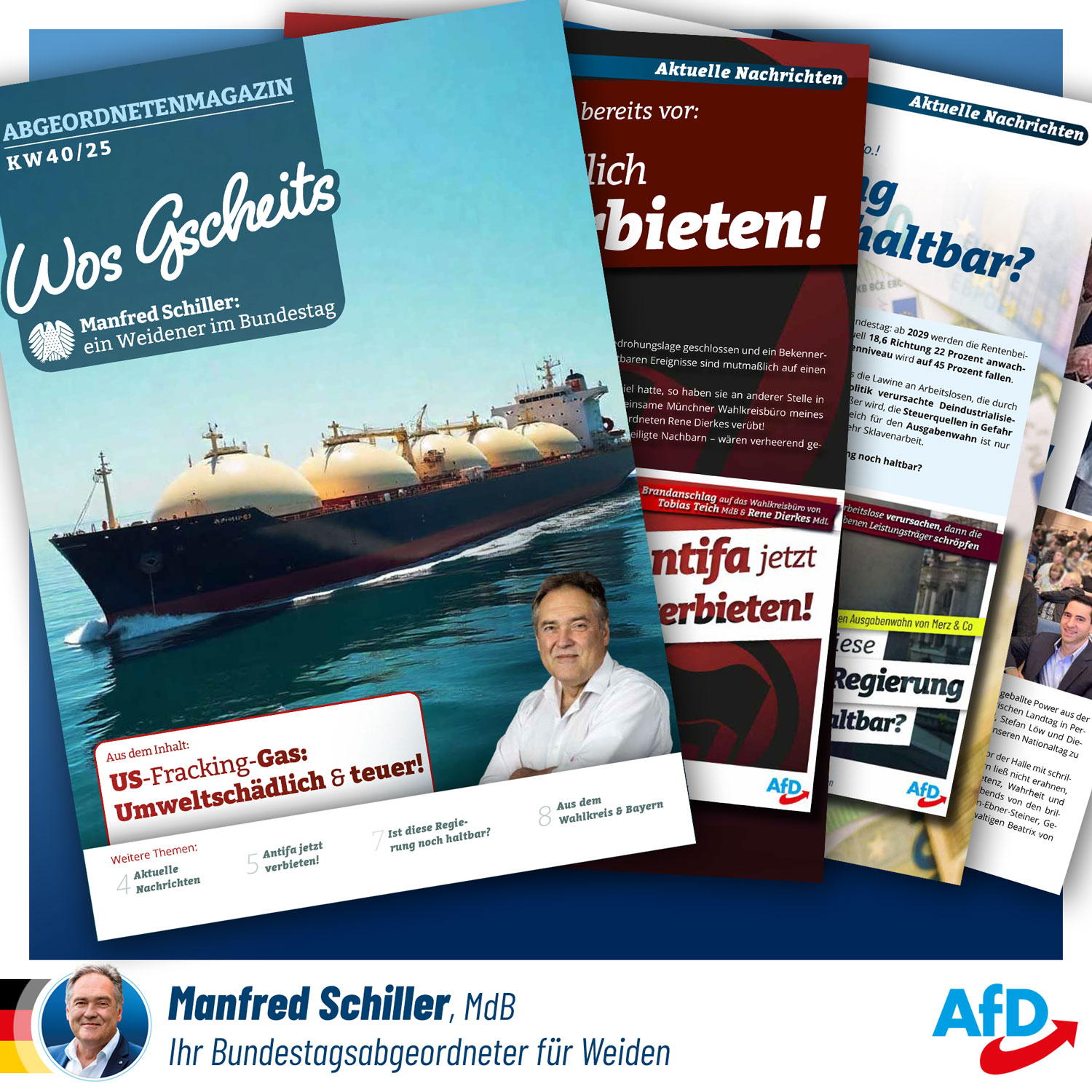 Wos Gscheits Abgeordnetenmagazin von Manfred Schiller, Ausgabe KW39/25