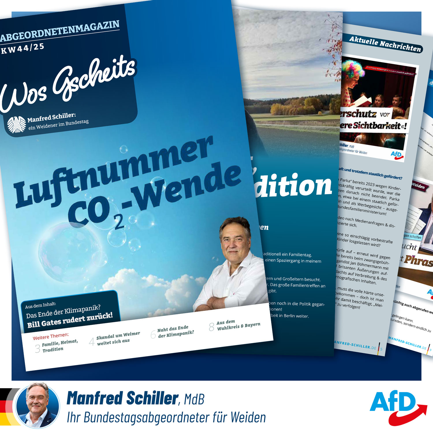 Abgeordnetenmagazin Wos Gscheits von Manfred Schiller MdB