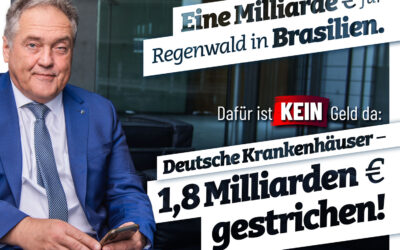1 Mrd. für Brasilien – 1,8 Mrd weniger für deutsche Kliniken
