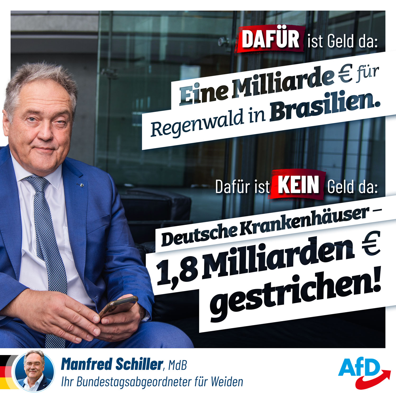 Eine Milliarde für Brasilien, 1,8 Mrd weniger für deutsche Krankenhäuser