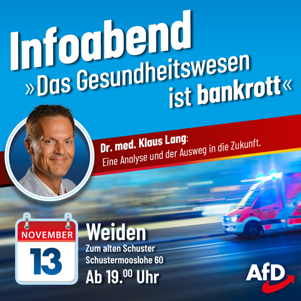 Infoabend: Das Gesundheitswesen ist bankrott