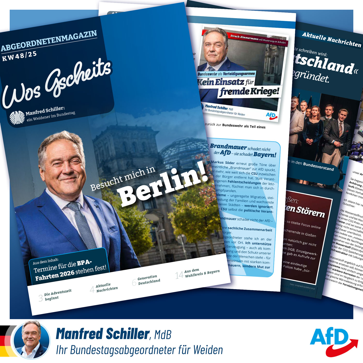 Wos Gscheits - Abgeordnetenmagazin von Manfred Schiller MdB
