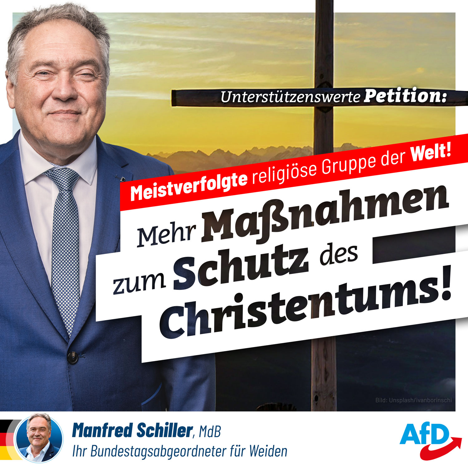 Petition: mehr Maßnahmen zum Schutz des Christentums