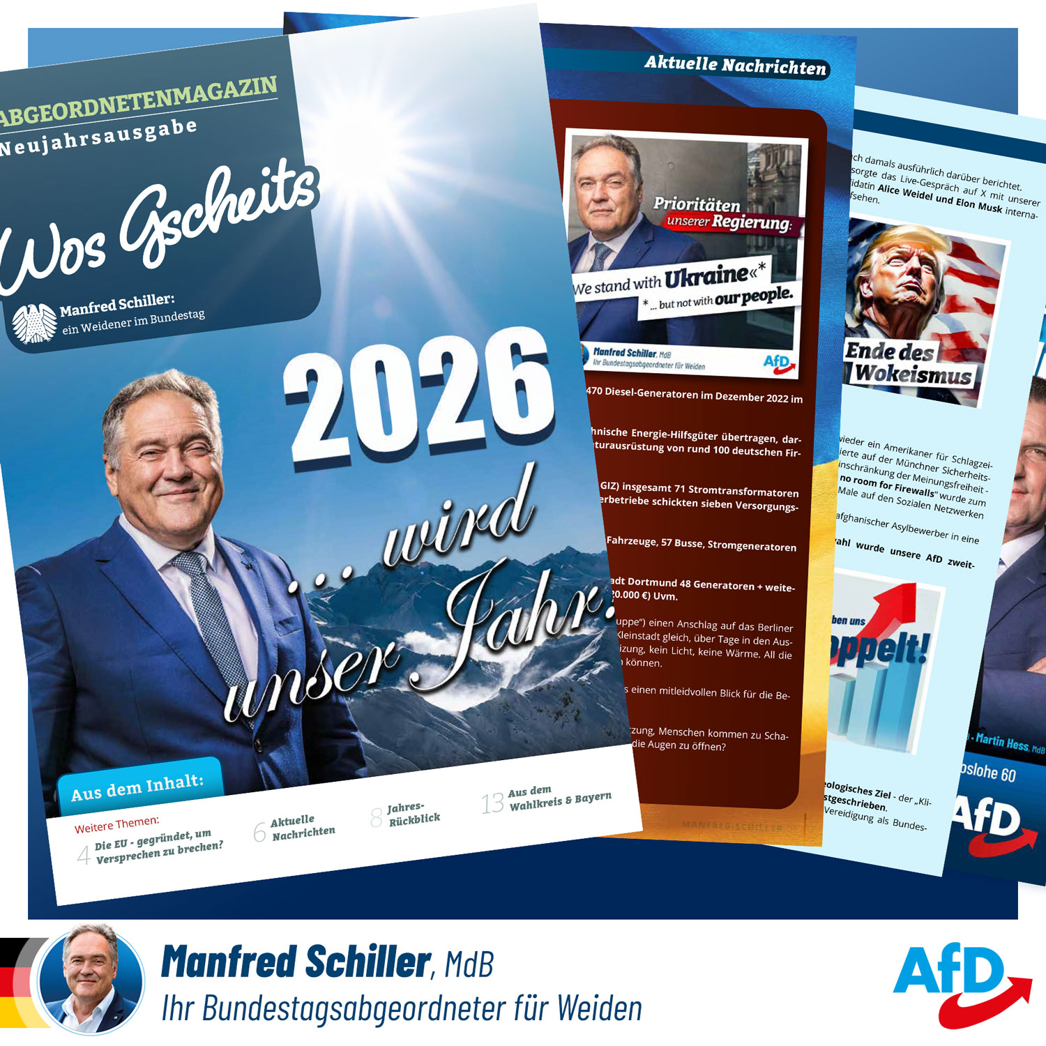 Wos Gscheits Abgeordnetenmagazin von Manfred Schiller Neujahrsausgabe