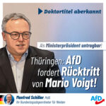 Thüringer AfD fordert Rücktritt von Mario Voigt!