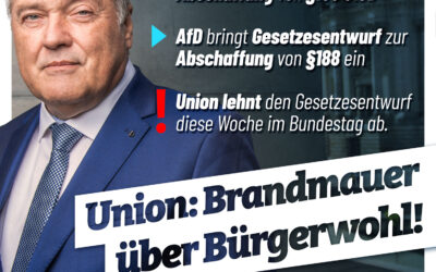 Union: Brandmauer über Bürgerwohl!