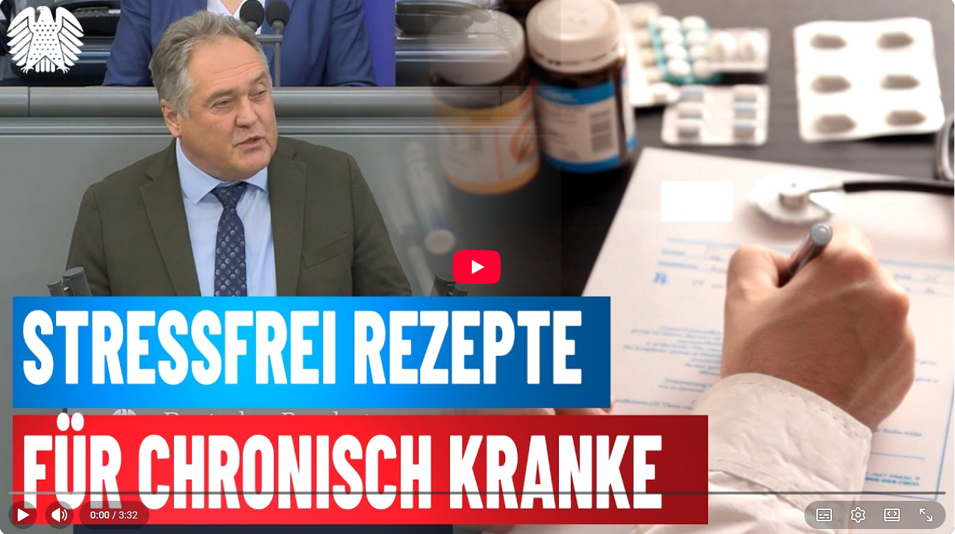Bundestagsrede von Manfred Schiller – Schluss mit dem Rezeptstress! Bundestagsrede von Manfred Schiller - Schluss mit dem Rezeptstress!