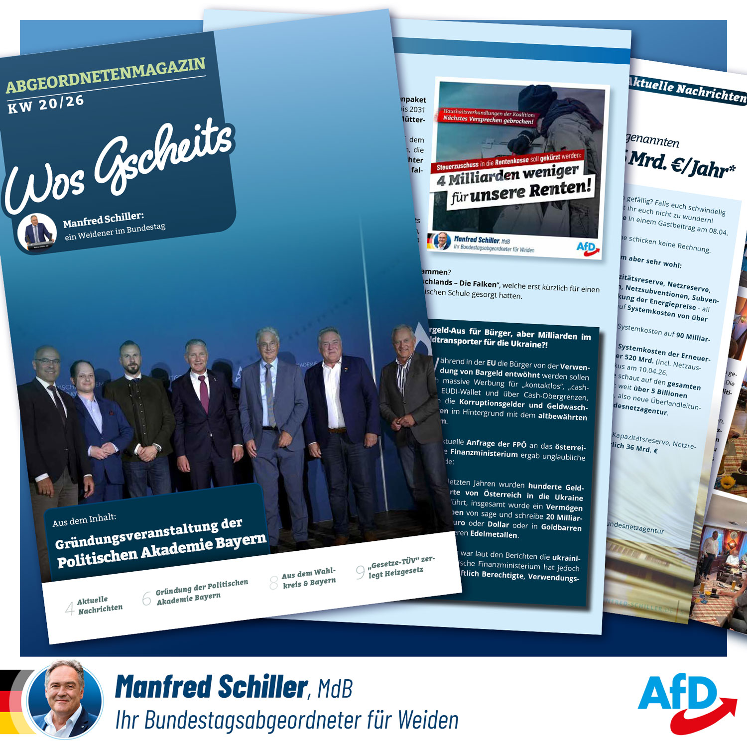 Wos Gscheits Abgeordnetenmagazin von Manfred Schiller