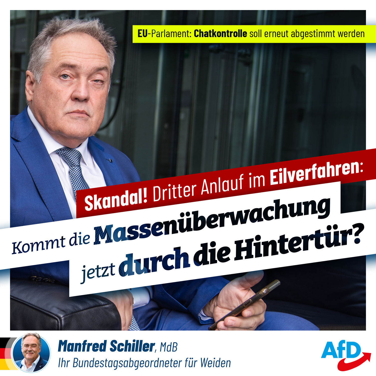 Chatkontrolle wird jetzt durch die Hintertür durchgepeitscht! Chatkontrolle wird jetzt durch die Hintertür durchgepeitscht!