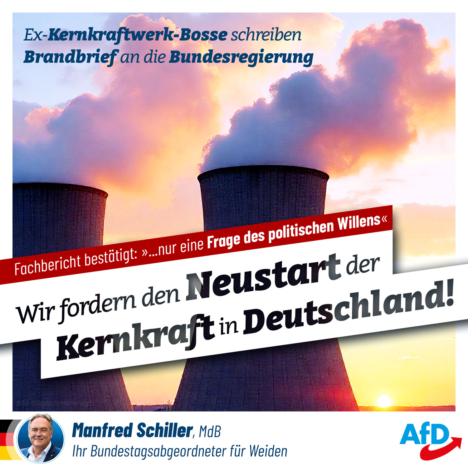 Wir fordern den Neustart der Kernkraft in Deutschland! Wir fordern den Neustart der Kernkraft in Deutschland!