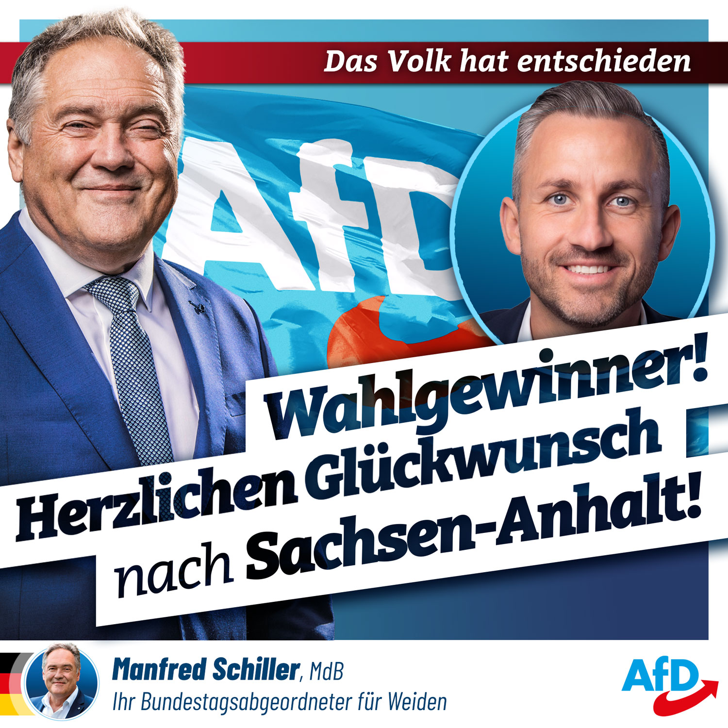 Herzlichen Glückwunsch an den Wahlsieger! Herzlichen Glückwunsch an den Wahlsieger!