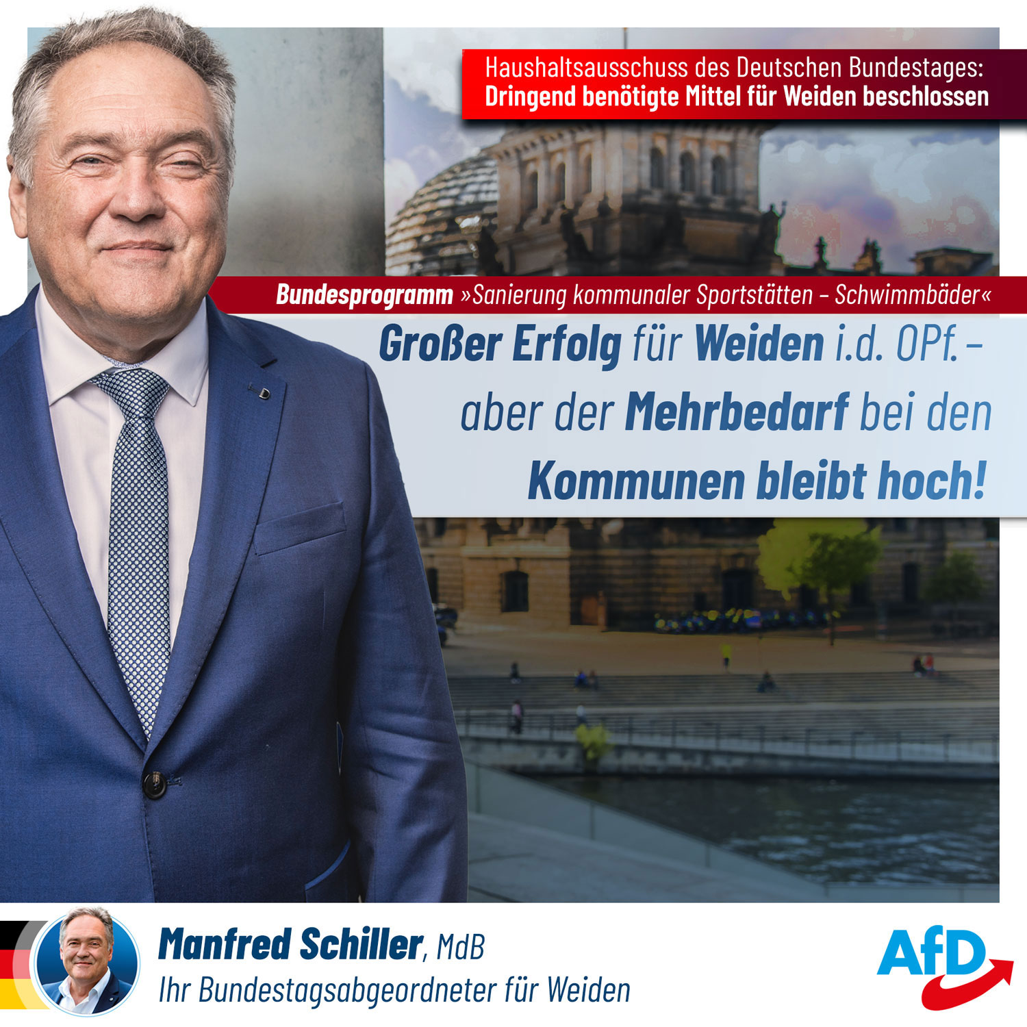 Großer Erfolg für Weiden, aber Kommunen-Mehrbedarf bleibt hoch