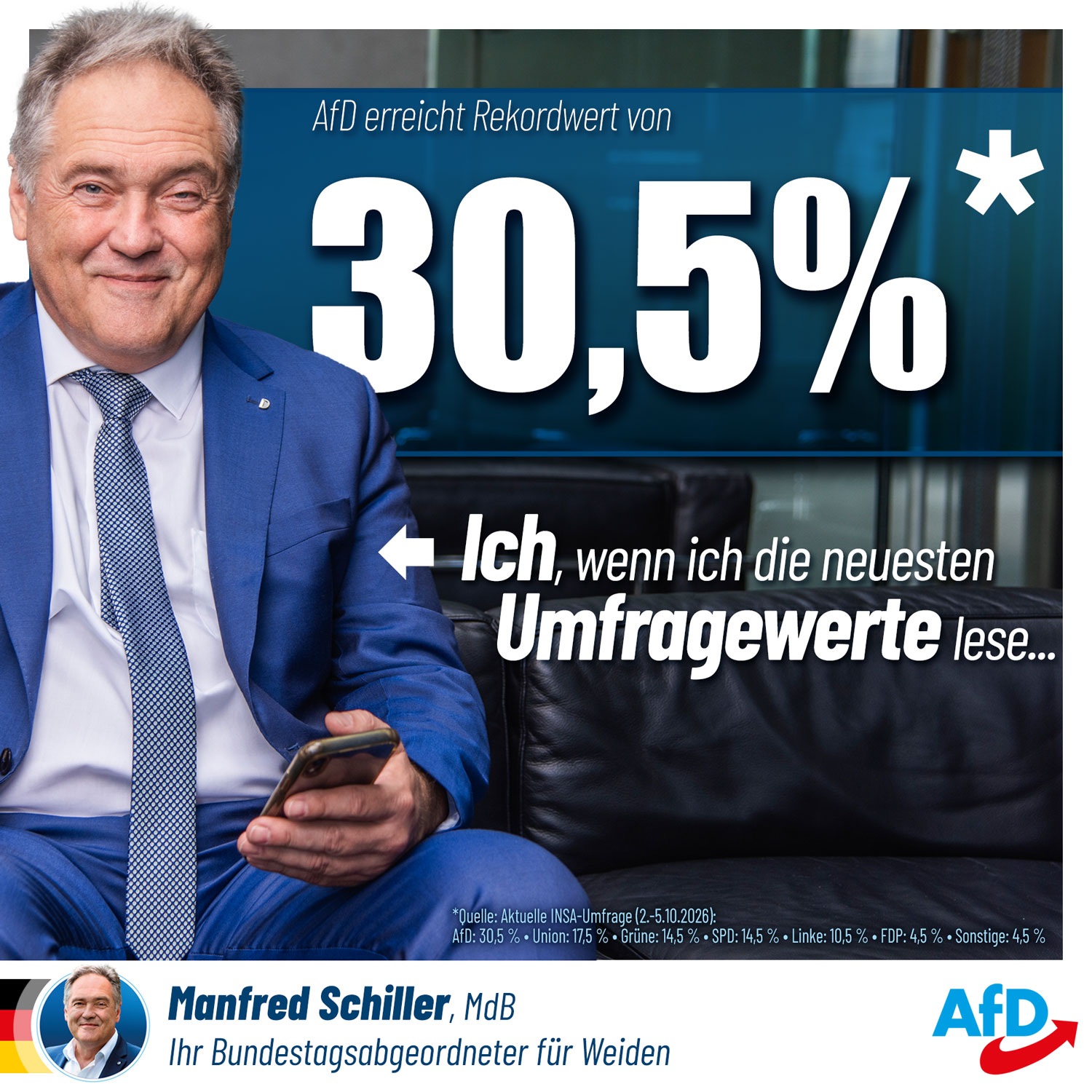Umfrage: Neuer AfD-Rekord! Umfrage: Neuer AfD-Rekord!