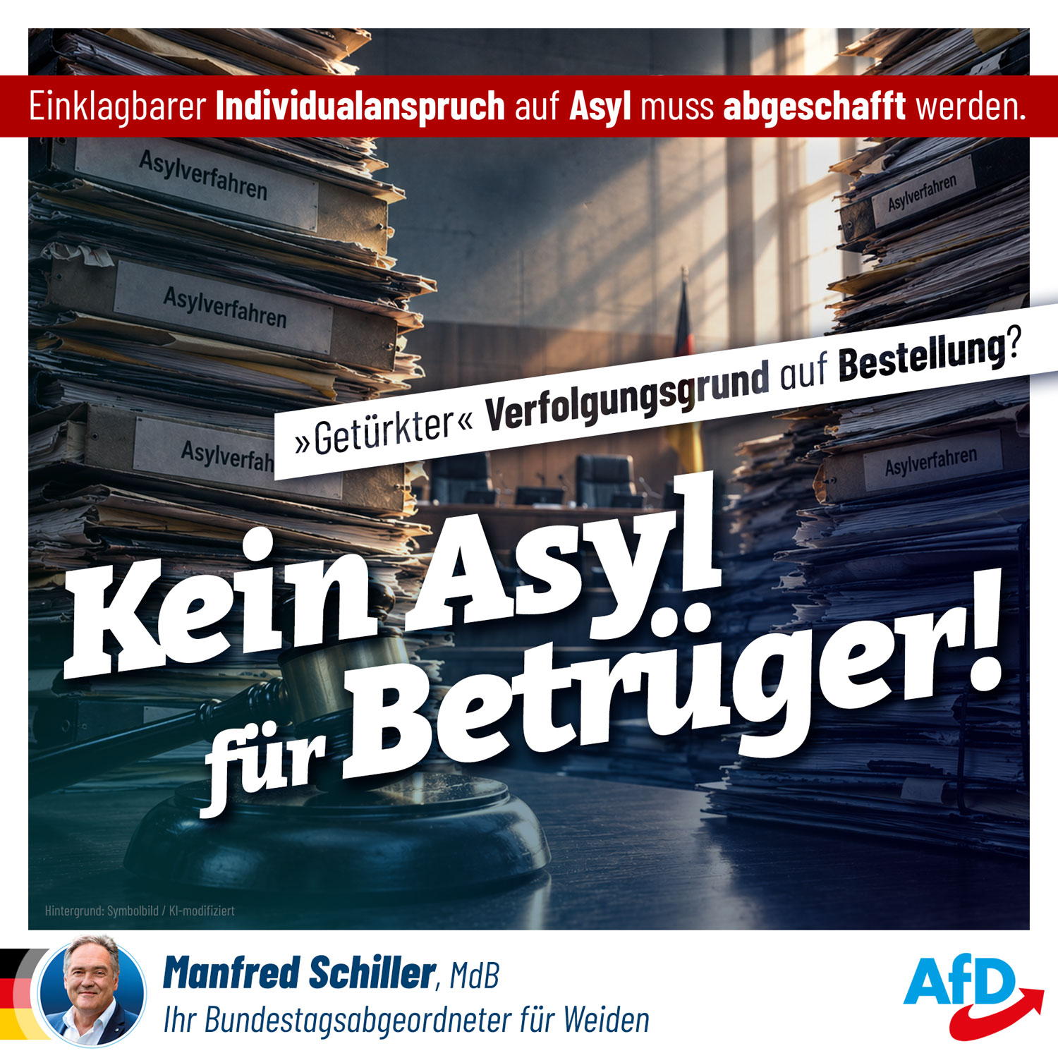 Kein Asyl für Betrüger! Kein Asyl für Betrüger!