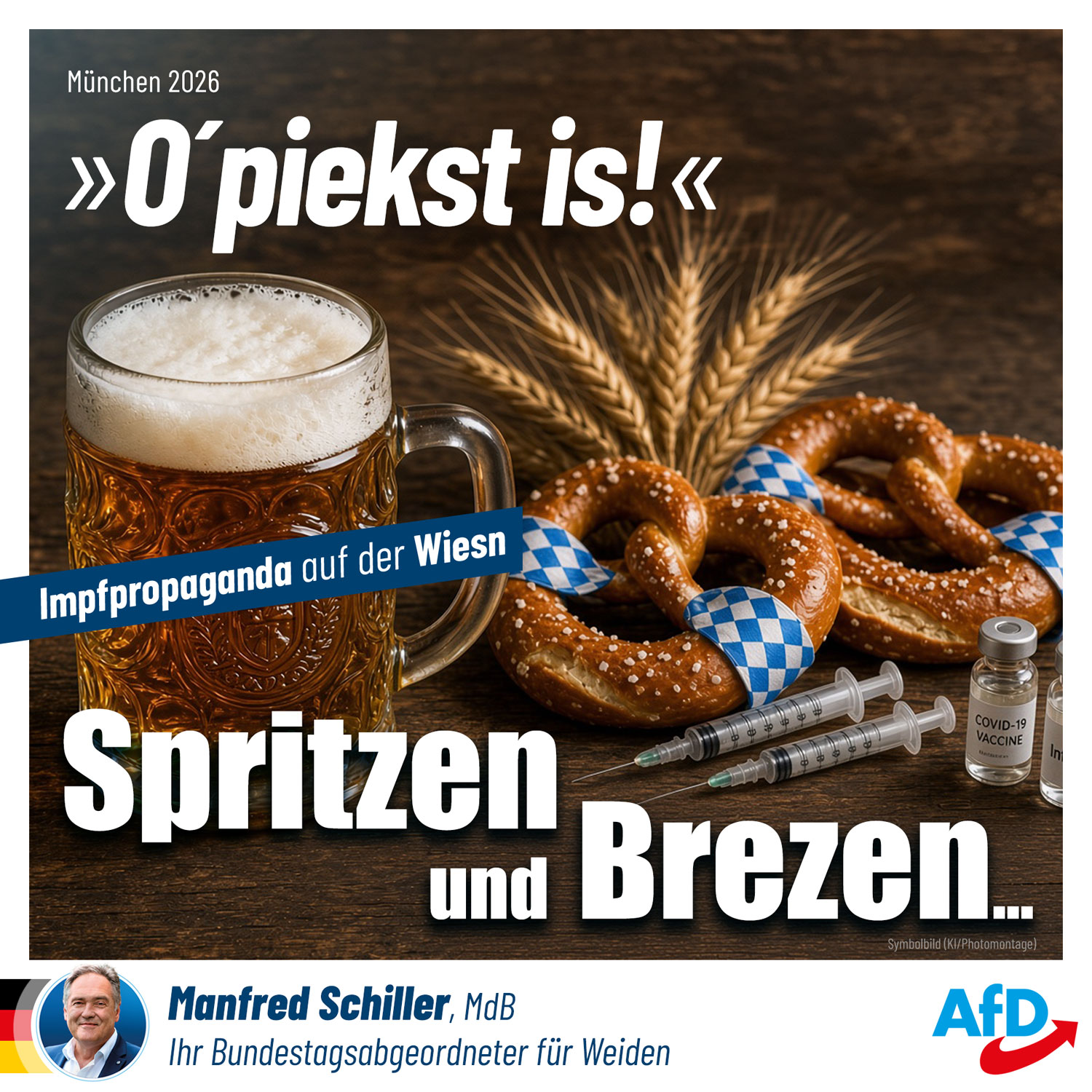 Spritzen und Brezen auf dem Oktoberfest
